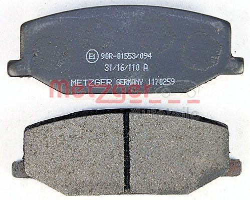 METZGER 1170259 Bremsbelagsatz, Scheibenbremse